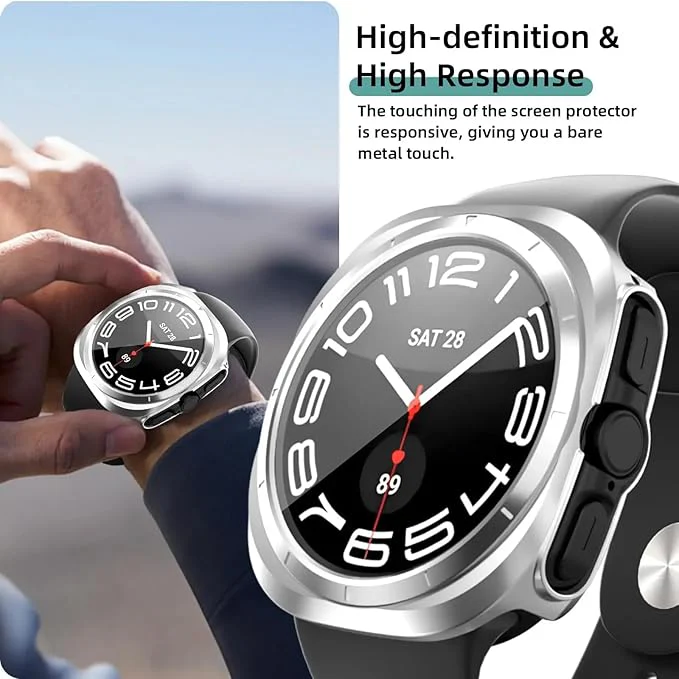 جراب ساعه فضي دائري