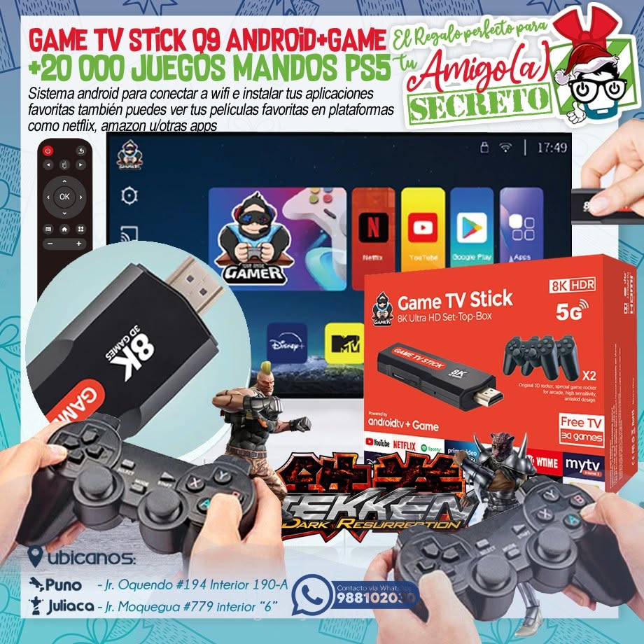 فلاشه بلايستيشن Game Stick TV android 8K